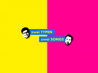 Alternatives Logo für den Musikpodcast zwei Typen zwei Songs