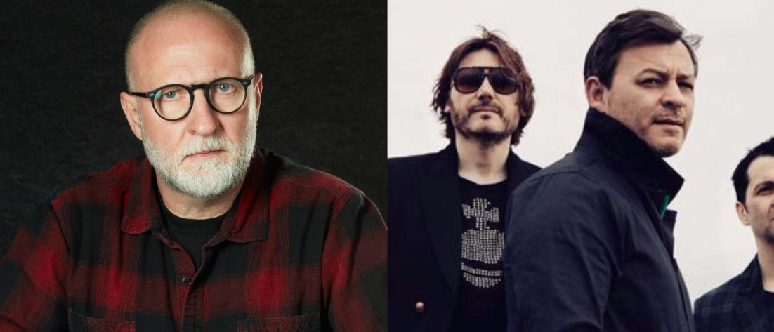 links Bob Mould, rechts die Manic Street Preachers