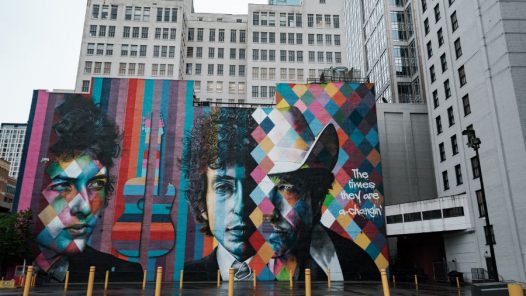 Bob Dylan Mural in Minneapolis